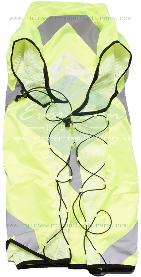 nylon safety vest drawing cord side